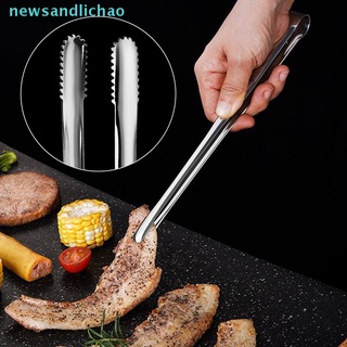 |D|Stainless Steel BBQ Meat Beef Salad Food Tongs Kitchen Grill Cooking Tools