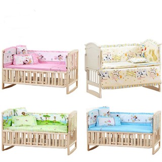 ◈5-In-1 Baby Cradle Bedding Crib Bumper Cot Set✶