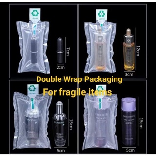 Inflatable double bubble wrap plastic air bag for express package delivery