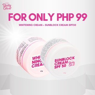 PHP99 ONLY FOR 9.9 SALE Whitening Cream + Sunblock Cream SPF50 Bundle!