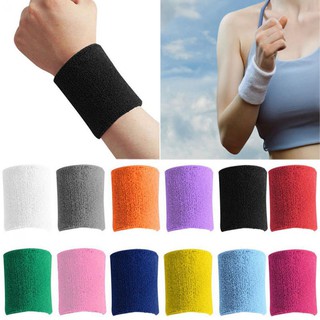 Women Sports Wrist Sweatband Wristband Cotton Sweat Band