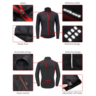 WOSAWE Breathable Reflective Running Jacket Water Resistant Windproof Waistcoat Windbreaker High Vis (4)