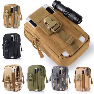 【Ready Stock】™∋Tactical MOlle Pouch Waterproof Army Belt Bag Waist Bag