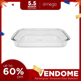 Omega Houseware Vendome Rectangular Tempered Glass Bakedish / Bakeware / Baking Dish / Casserole