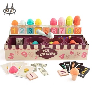 Enlightenment toy set for ice cream shop Mathematical enlightenment educational toy
