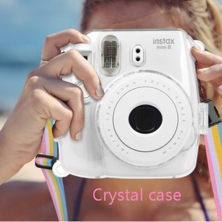 【LOWEST】Clear Hard Case Protector Cover for Fujifilm Instax Mini 8/9 Polaroid Camera Crystal Transparent Protective Case Cover Pouch Shoulder Strap for Fuji Fujifilm Instax Camera Instant Mini 9 8 8+ Accessories