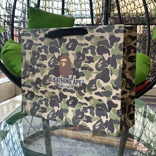 aapeApe-Man Adi Fashion Brand Thickened & Camouflage White Card Handbag Paper Bag Clothing Shopping