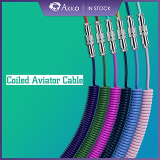 Akko Retractable Coiled Avaitor Cable USB-C for Mechanical Keyboard (1)