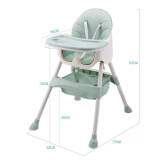 【Ready Stock】Portable Foldable Baby Feeding Chair Adjustable Baby Chair Seat High Chair For Children Dinner Table (8)