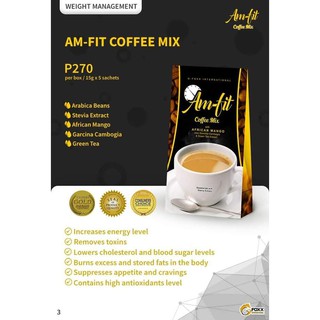 GFOXX AM-FIT COFFEE MIX WITH AFRICAN MANGO 1 Box (5 sachet)