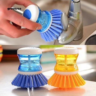 Greensea_Home Kitchen Washing Tool Plastic Pot Pan Dish Bowl Cleaning Brush Scrubber (1)