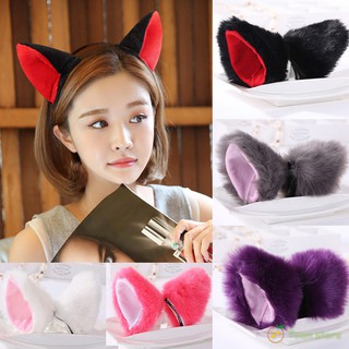 1 Pair Hair Clip Cat Fox Ears Anime Costume Headband Cute For Cosplay Halloween Party