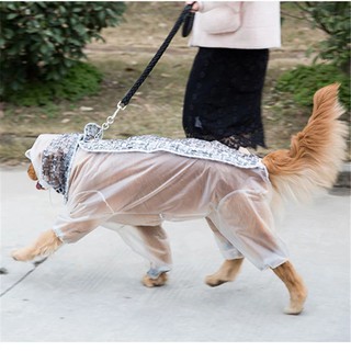 【Funny and cute】Dog Clothes Waterproof Transparent Jacket Pet Husky Labrador Big Large Dog Raincoat