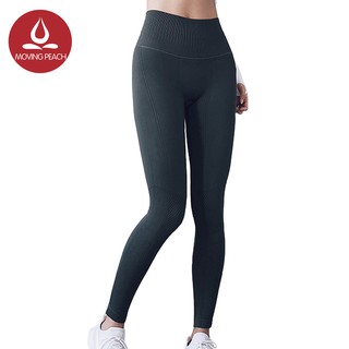 MOVING PEACH Leggings High-waist Fitness Pants Quick-drying Hip-up Sports Yoga Trouser FLN