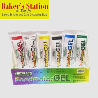25g Peotraco Food Color Gel red white yellow black blue green