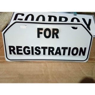 FOR REGISTRATION Plate For Motorcycle (Metal Galvanize-Embossed)