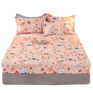 Pure cotton polished bed hats non-slip sheets thickened cotton single piece Simmons bedspread mattre