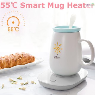 [COD]55℃ Electric Cup Mug Milk Tea Coffee Drink Warmer Heater Tray Mat Gravity Sensor