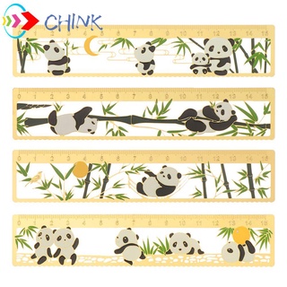 CHINK Creative Hollow Rulers Panda Metal Ruler Metal Bookmark Book Holder Kids Stationery Student Back To School Style Scale