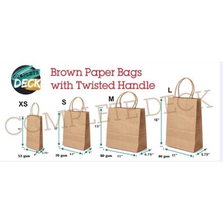 On hand Paper bags Small, Medium and Large size! 50 pcs per bundle.