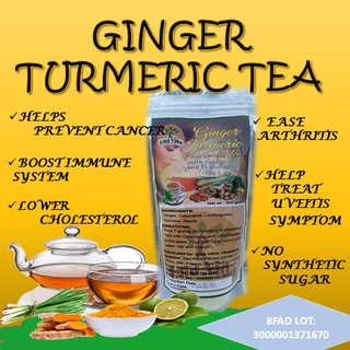 Una Vida Ginger Turmeric Tea with Calamansi and Lemongrass Stevia / Natural Organic / Antioxidant