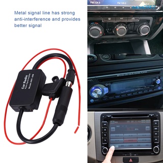Antenna Amplifier Enhance Radio Signal Strong ABS AM/FM 80-108MHZ Aerial Booster for Car
