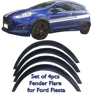 Ford Fiesta Fender Flares universal Flexible Kit Arch Wheel with Free Screw Bolts Stainless
