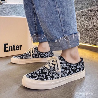 Canvas Shoes for Men Low-Top Trendy Students' Casual Skate Shoes All-MatchinginsFlat Paisley Fashion