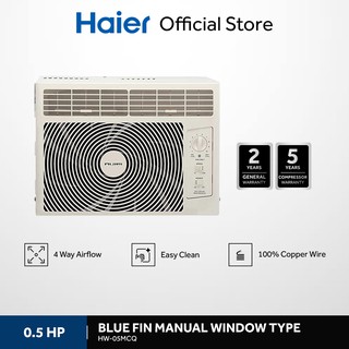 Haier HW-05MCQ 0.5 HP Manual Window Type Aircon | Inverter Grade R410 Refrigerant | 10.0 EER