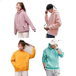 Ang bagong✧⊙HUILISHI Unisex Plain Tops Hoodie Pullover Sweater Casual Outerwear for Men&Women