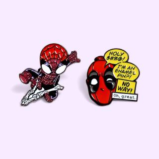 The Avengers Spiderman Enamel Pin Cute Spider-man Brooch and Badge for Kids Hat Shirt Backpack Bag (7)