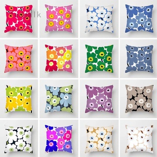 Marimekko Poppy Flower Diy Nordic Finland Sofa Soft Backrest Pillowcase Car Sofa Pillowcase Peach Skin Pillowcase