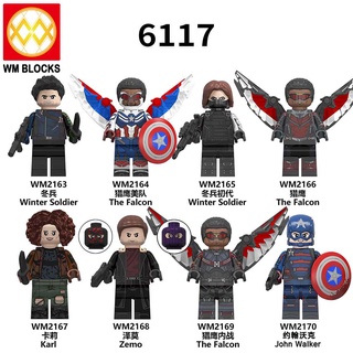 Marvel Falcon Minifigure The Falcon and the Winter Soldier Captain America Building Blocks Lego WM6117 toys