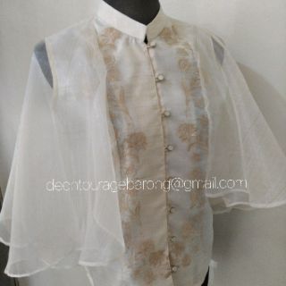 Ladies Barong Cape/Organza/handpainted,embroidery (2)