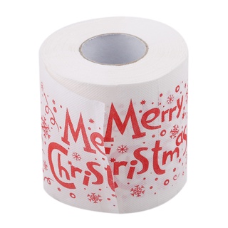 1 Roll Santa Claus Printed Merry Christmas Toilet Paper Tissue Table Room Decor Christmas Party