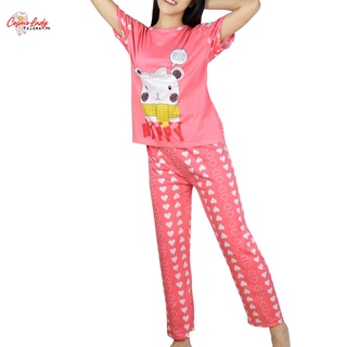Ladies Sleepwear and soft cotton Comfortable to Wear Ladies Terno Pajama (COD)