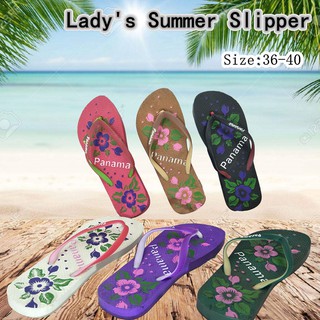 Lady's flip-flops Slippers Fashion Casual Flip-Flops Summer Beach Slip