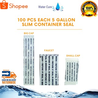 Set of 100pcs seals Faucet, Big Cap, Small Cap 5 Gallon Slim Container Shrinkable Plastic Seal