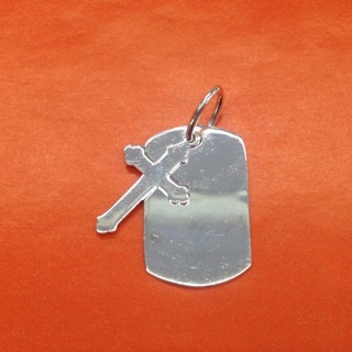 [CS] original 92.5 italy silver dogtag pendant