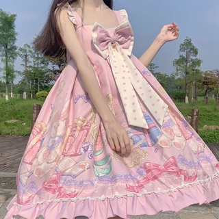 ✙卐┇Korean Mushroom cool {spot}~ original design ladies party Lolita dress sweet and cute jsk suspend (2)