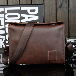Men Leather Messenger Briefcase Laptop Shoulder Crossbody Bag Handbag (2)