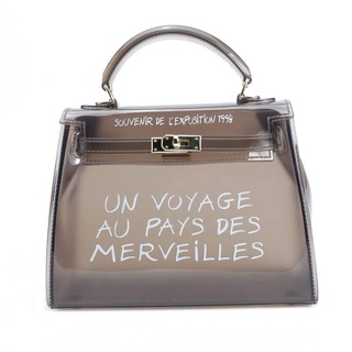 Fashion Portable Jelly BagTransparent Bag Female Trend European Letter messenger bag