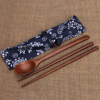 # [COD] Wooden Cutlery Sets Wooden Chopsticks And Spoons Travel Suit