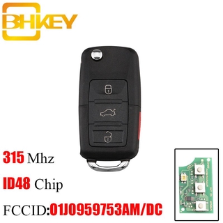 BHKEY 01J0959753AM/DC For VW Key 315Mhz Remote Key For VW VOLKSWAGEN Beetle Golf Passat Jetta Car re
