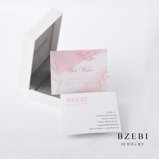 BZEBI GIFT PACKAGING White Leather Jewelry Box Including Wishes Card Necklace Box Gift Box Ring Box Earrings Box Packaging Birthday Gift (2)