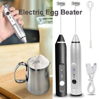 Handheld Electric Egg Beater 1200mAh Rechargeable 3-Speed Adjustable Milk Frother Coffee Tea Stirrer