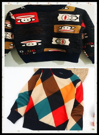 ready stock ❤ aishijia ❤【120--170】Boy's Knitted Sweater Velvet Padded Sweater qiu dong kuan Children's round Neck Pullover Sweater Clothing for Children and Teens Bottoming Shirt Fashion Korean Style Trendy Jacket/Sweater Simple and Comfortable Warm