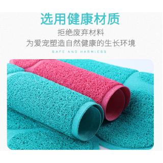 Large and small paw print cat litter mat pvc ring wire anti-skid cat litter rubbing mat pet placemat eating mat dusting mat (9)
