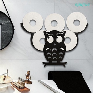 cc Black Owl Toilet Paper Holder Wall-Mount Bathroom Iron Storage Standing Crafts Ornaments Kitchen Paper Roll Holder Decor