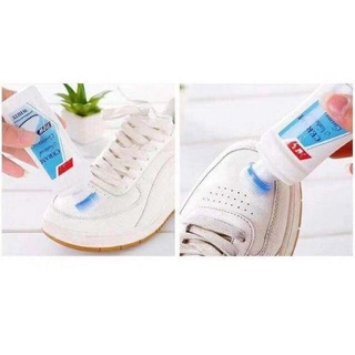 ﹍☽✖Magic Refreshed White Shoe Cleaner Cream100Ml For Handbags Clothing Leather Shoe Tool Kit White I